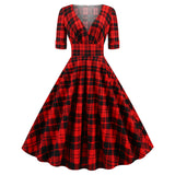 pop culture dress to impress Plaid Printed Christmas Autumn and Winter Women's Clothing Ins Stitching Dress Pettiskirt