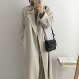 dti outfits Double-Sided Cashmere Coat for Women 2024 New Small Mid-Length Autumn and Winter Elegant High-End Woolen Coat