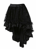 group halloween costumes Corset Skirt Elastic Waist Zipper Solid Color Flocking Irregular Skirt