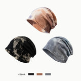 PICSGIRL  -  Beanies Men Tie Dye Hats Women Skullcap Unisex Warm Cotton Autumn Winter Caps Outdoor Fashion Hip-Hop Beanie Cap Gorras