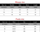 PICSGIRL  -  Casual Ladies Office 2 Piece Sets Summer Women Outfit Long Sleeve Shirt And Loose Pants Green Pleated Suit Female