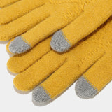 PICSGIRL  -  3 PCS Hat Glove Scarf Sets Winter Warm Knitted Touch Screen Gloves Woolen Plush Pom Pom Beanies Thickened Coldproof Scarves Suit