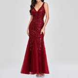 music video dress to impress Hot Selling Dress Summer Temperament Fashion Sequined V-neck Socialite Dress (6 Colors)