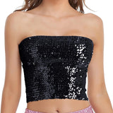 going out outfits Sequined Chest-Wrapped DS Costume Party Performance Tube Top Women's Top