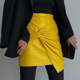 concert outfit dress to impress Women's Clothing 2024 Autumn and Winter New Street Fashion Pleated Hip Skirt Leather Skirt