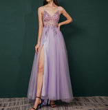 =pop culture dress to impress Heavy Industry Beaded Crystal Ball Gown 2024 New Autumn and Winter Strap Long Sexy Tulle V-neck Evening Gown