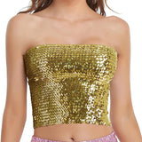 going out outfits Sequined Chest-Wrapped DS Costume Party Performance Tube Top Women's Top