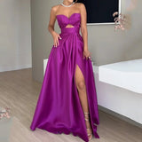 movie premiere dress to impress 2024 Women's Autumn New Sleeveless Sling Solid Color Hollow out Dress