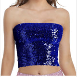 going out outfits Sequined Chest-Wrapped DS Costume Party Performance Tube Top Women's Top