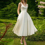 cherry blossom dress to impress Registration Dress White Engagement Dress French Style Light Wedding Dress Small Daily Casual Wear Can Be Worn at Ordinary Times