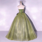 hoco dresses Green Light Luxury Annual Meeting Birthday Piano Catwalk Vocal Music Pettiskirt Piano Performance Wedding Dress