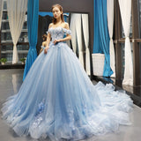 prom dresses Colorful 2024 New Summer Bridal Solo Pettiskirt off-Shoulder Trailing Wedding Princess Dress