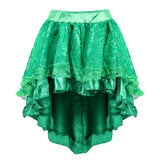 group halloween costumes Corset Skirt Elastic Waist Zipper Solid Color Flocking Irregular Skirt