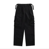 90s fashion Retro High Street Large Pocket Overalls Straight Hip Hop Casual Pants Personality Fashion