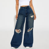 outfit ideas Women's Wide-Leg Jeans Fall/Winter Regular 2024 New Baggy Jeans Baggy Jeans