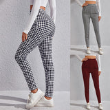 90s fashion Urban Leisure Spring New Plaid Casual Women's Trousers