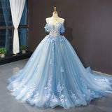 prom dresses Colorful 2024 New Summer Bridal Solo Pettiskirt off-Shoulder Trailing Wedding Princess Dress