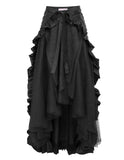 dress to impress codes plus Size Women Steampunk Gothic Wrap Skirt Victorian Ruffled Pirate Skirt