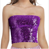 going out outfits Sequined Chest-Wrapped DS Costume Party Performance Tube Top Women's Top