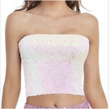 going out outfits Sequined Chest-Wrapped DS Costume Party Performance Tube Top Women's Top