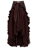 dress to impress codes plus Size Women Steampunk Gothic Wrap Skirt Victorian Ruffled Pirate Skirt