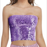 going out outfits Sequined Chest-Wrapped DS Costume Party Performance Tube Top Women's Top