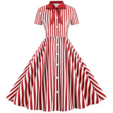 alien invasion dress to impress New Women's Summer Striped Stitching Short Sleeve Butterfly Festival Party Temperament Large Swing Dress