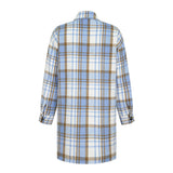 outfit inspo Fall 2024 Women's Woolen Lapel Button Plaid Pocket Long-Sleeved Coat for Women