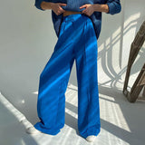 2000s fashion New Wide-Leg Mopping Trousers Straight Draping Suit Pants High Waist Suit Pants