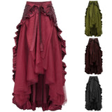 dress to impress codes plus Size Women Steampunk Gothic Wrap Skirt Victorian Ruffled Pirate Skirt