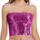 going out outfits Sequined Chest-Wrapped DS Costume Party Performance Tube Top Women's Top