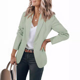 business casual outfits for women Spring and Autumn New Korean Style One Button Small Suit Women's Jacket Solid Color Elegant High Sense Slimming Suit Trendy 