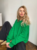 2000s fashion Women's Sweater round Neck Loose Solid Color Popular Autumn and Winter Women's Sweater