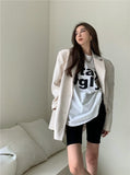 PICSGIRL  -  Stay Ugly Letter PrintCotton Short Sleeve T-shirt Women's Summer New Loose Versatile Tees Street Fahsion Female Tops 2024 New