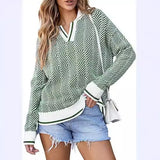 2000s fashion 2024 Autumn and Winter Knitted Pullover Lapel Women's Clothing New Hot Selling TK Hot Selling Retro Pattern