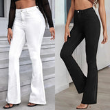 country concert outfit Jeans Women's Micro Elastic High Waist Black and White Micro Pants