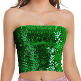 going out outfits Sequined Chest-Wrapped DS Costume Party Performance Tube Top Women's Top