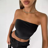 90s fashion Women's Tube Top Hot Girl Summer Outer Wear Pullover Vest Inner Wear Milk Silk Women's Clothing