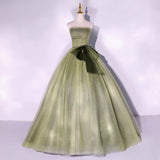 hoco dresses Green Light Luxury Annual Meeting Birthday Piano Catwalk Vocal Music Pettiskirt Piano Performance Wedding Dress