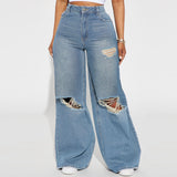 outfit ideas Women's Wide-Leg Jeans Fall/Winter Regular 2024 New Baggy Jeans Baggy Jeans