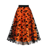 alien invasion dress to impress Christmas E-Commerce Mesh Double-Layer Flocking Flower Waist-Tight Flower Gauze Skirt Large Swing Skirt