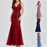 Picsgirl music video dress to impress Hot Selling Dress Summer Temperament Fashion Sequined V-neck Socialite Dress (6 Colors)