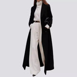 western outfits women 2024 Autumn and Winter Women's Casual Long Solid Color Warm Woolen Coat Overcoat