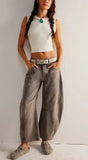 90s fashion 2024 Hot Sale Wide Leg Loose Jeans Women's Washed Denim