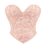 2000s fashion New Light Pink Lace Fit Women's Tube Top