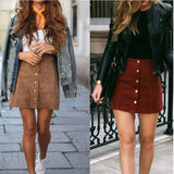 outfit inspo fall Women's Online Red Niche Suede High-End Fashion Autumn and Winter Skirt