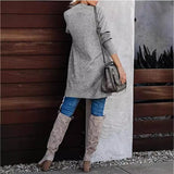 2000s fashion Fall 2024 Women's Knitted Pocket Cardigan Long Sleeve Casual Knitted Loose Sweater Sweater Coat for Women