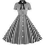 alien invasion dress to impress New Women's Summer Striped Stitching Short Sleeve Butterfly Festival Party Temperament Large Swing Dress