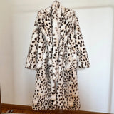 PICSGIRL  -  casual winter outfits Winter 2024 Long Belted Leopard Faux Fox Fur Coat Women Overcoats Ladies Stylish Street Fashion Fluffy Fox Fur Jacket