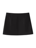 PICSGIRL  -  Girls Cute Jewelry Decoration Fashion Black Mini Skirts 2024 Womens Summer Casual High Waist Black Short Skirt